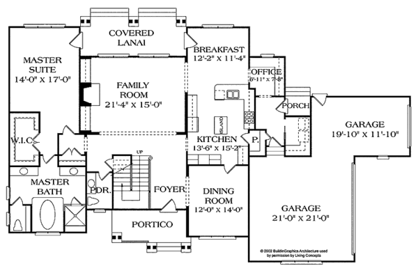 House Plan Design - Craftsman Floor Plan - Main Floor Plan #453-414