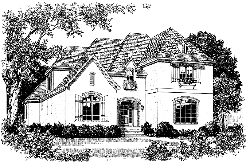 Architectural House Design - Country Exterior - Front Elevation Plan #453-395