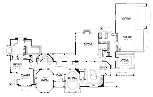 Architectural House Design - European Floor Plan - Main Floor Plan #48-770