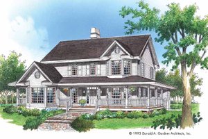 Victorian Exterior - Front Elevation Plan #929-172