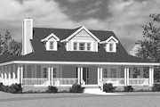 Victorian Style House Plan - 3 Beds 2 Baths 1673 Sq/Ft Plan #72-1132 Exterior 