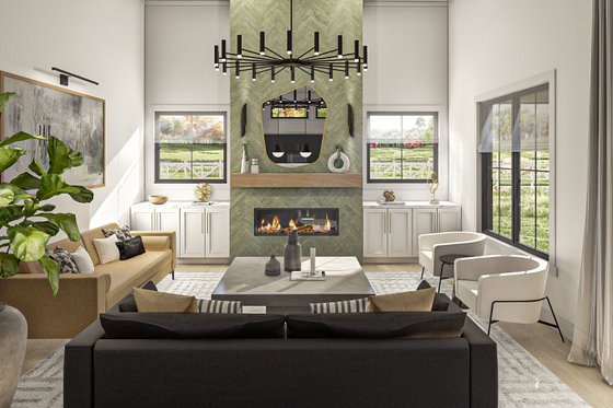 Interior - Family Room 2 for Barndominium House Plan #455-261 - 2 bed, 2 bath