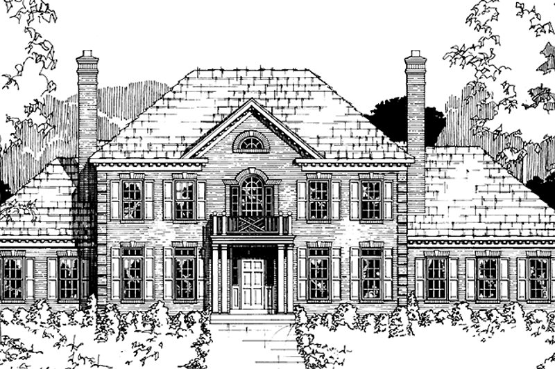 House Design - Colonial Exterior - Front Elevation Plan #953-77
