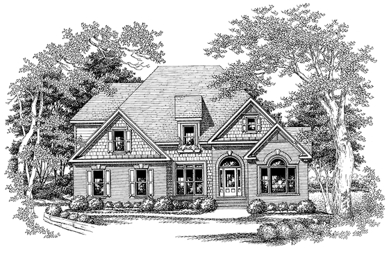 Exterior - Front Elevation 3 for Traditional House Plan #927-111 - 4 bed, 2.5 bath