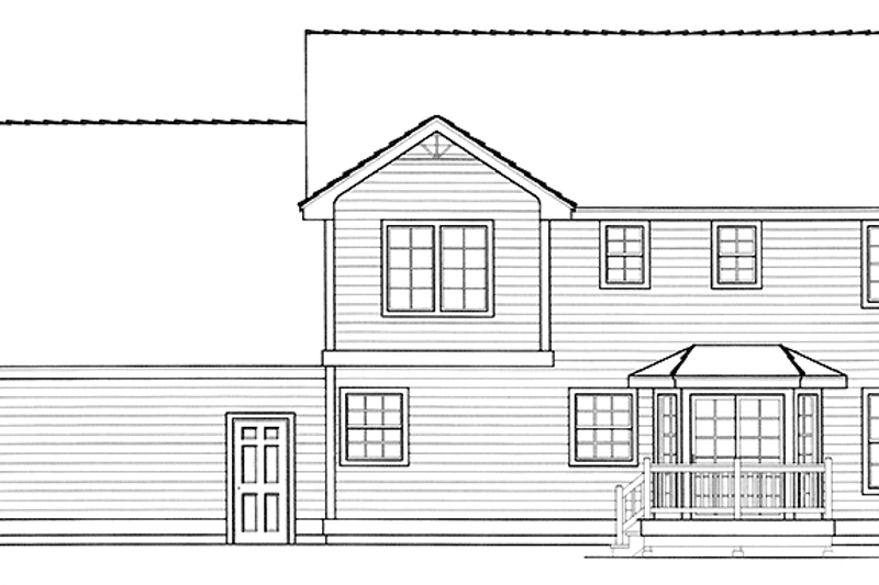 Home Plan - Exterior - Rear Elevation for Country House Plan #1037-36 - 3 bed, 2.5 bath