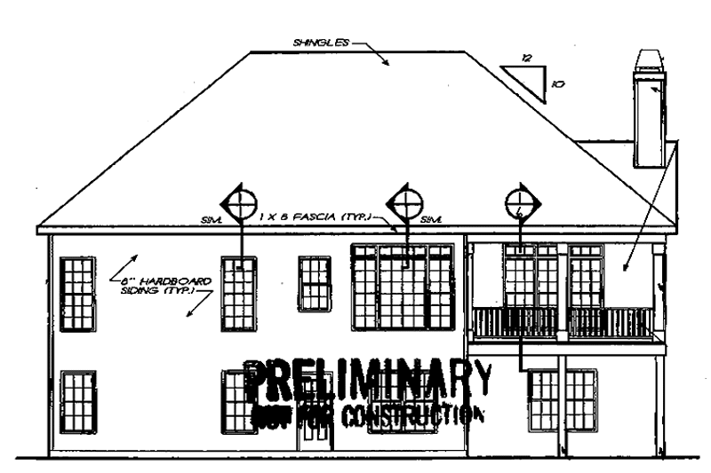 Home Plan - Exterior - Rear Elevation for Mediterranean House Plan #927-680 - 3 bed, 2 bath
