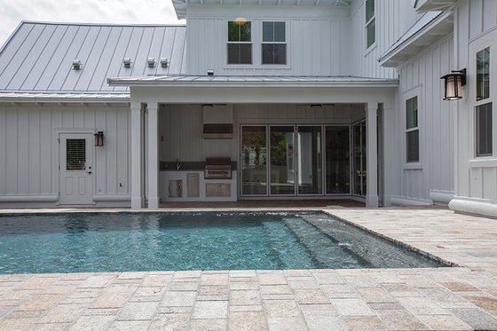 Farmhouse Exterior - Rear Elevation Plan #1058-73