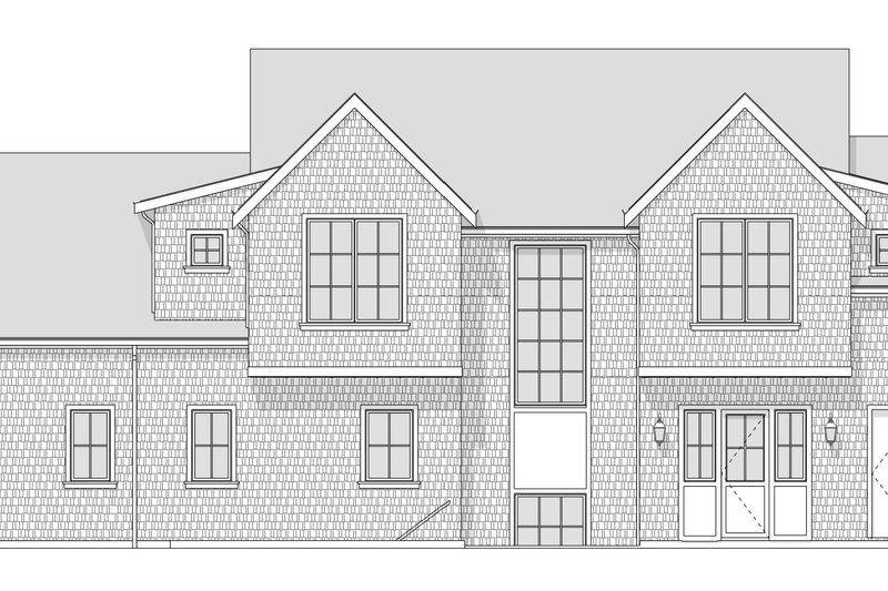 House Blueprint - Exterior - Rear Elevation for Farmhouse House Plan #1114-97 - 4 bed, 3.5 bath