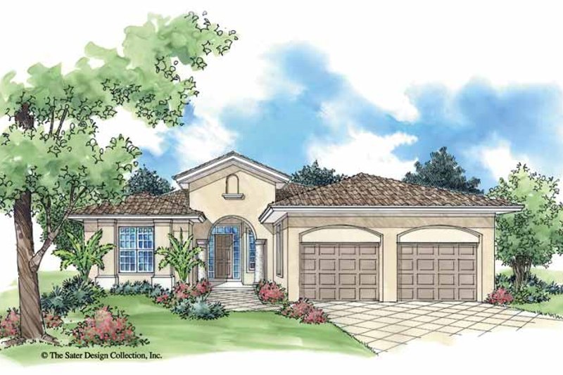 Dream House Plan - Mediterranean Exterior - Front Elevation Plan #930-388