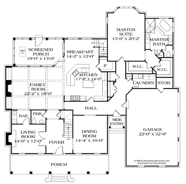 Home Plan - Classical Floor Plan - Main Floor Plan #453-328