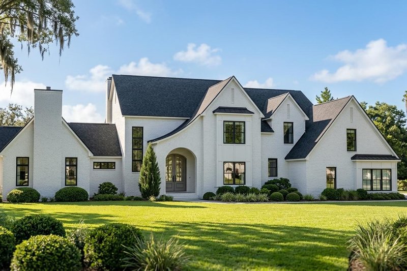 Exterior - Front Elevation 2 for European House Plan #1064-125 - 4 bed, 3.5 bath