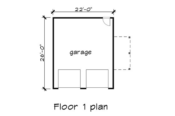Floor Plan - Main Floor for Traditional House Plan #79-286 - 1 bed, 1 bath