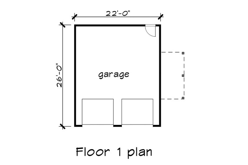 Home Plan - Floor Plan - Main Floor for Traditional House Plan #79-286 - 1 bed, 1 bath