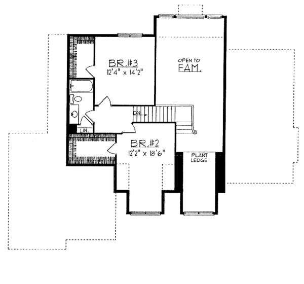 Home Plan - Country Floor Plan - Upper Floor Plan #70-1305