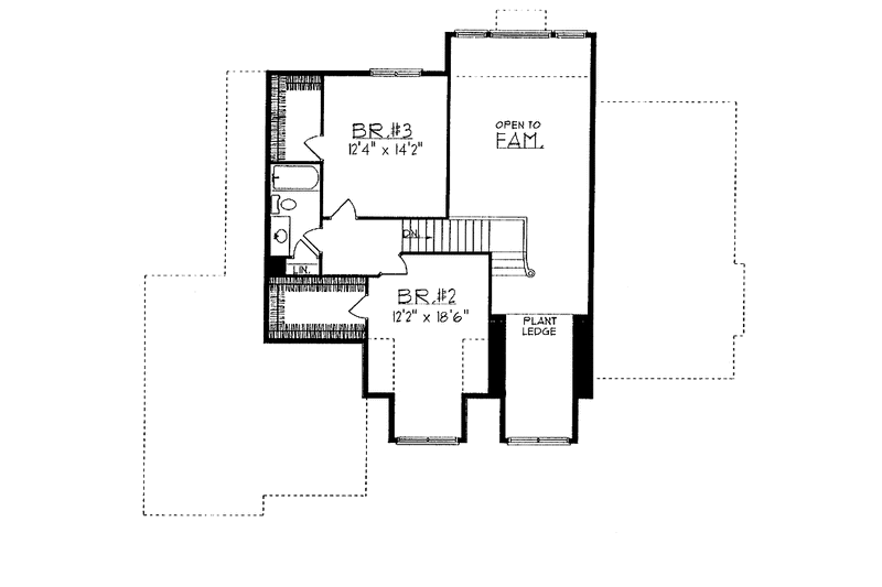 Architectural House Design - Floor Plan - Upper Floor for Country House Plan #70-1305 - 3 bed, 2.5 bath