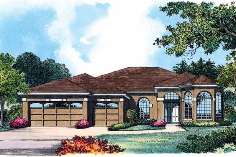 Dream House Plan - European Exterior - Front Elevation Plan #1015-1