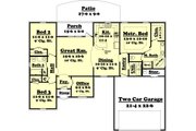 European Style House Plan - 3 Beds 2 Baths 1500 Sq/Ft Plan #430-53 
