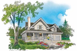 Exterior - Front Elevation 3 for Country House Plan #929-333 - 3 bed, 2.5 bath