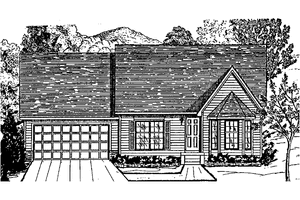 Country Exterior - Front Elevation Plan #405-243