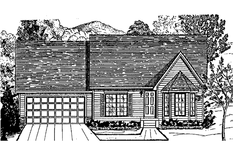 Country Style House Plan - 3 Beds 2.5 Baths 1826 Sq/Ft Plan #405-243