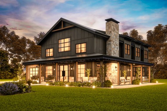 Exterior - Front Elevation 10 for Farmhouse House Plan #54-687 - 3 bed, 2.5 bath