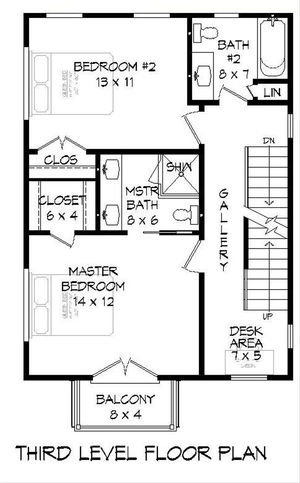 Dream House Plan - Contemporary Floor Plan - Upper Floor Plan #932-127