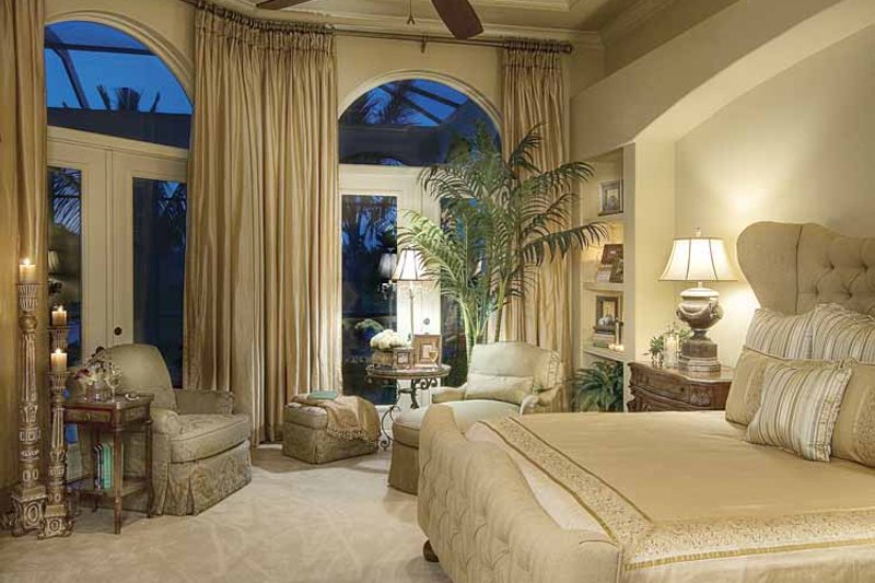 House Blueprint - Interior - Master Bedroom for Mediterranean House Plan #930-418 - 4 bed, 4.5 bath