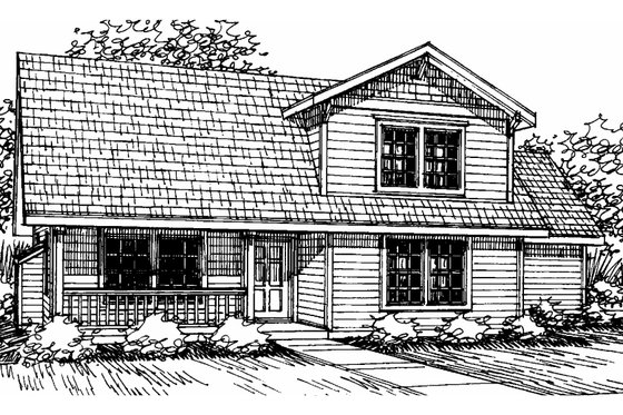 Exterior - Other Elevation for Farmhouse House Plan #124-308 - 3 bed, 2 bath