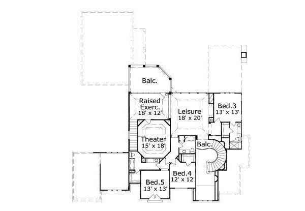 European Floor Plan - Upper Floor Plan #411-626