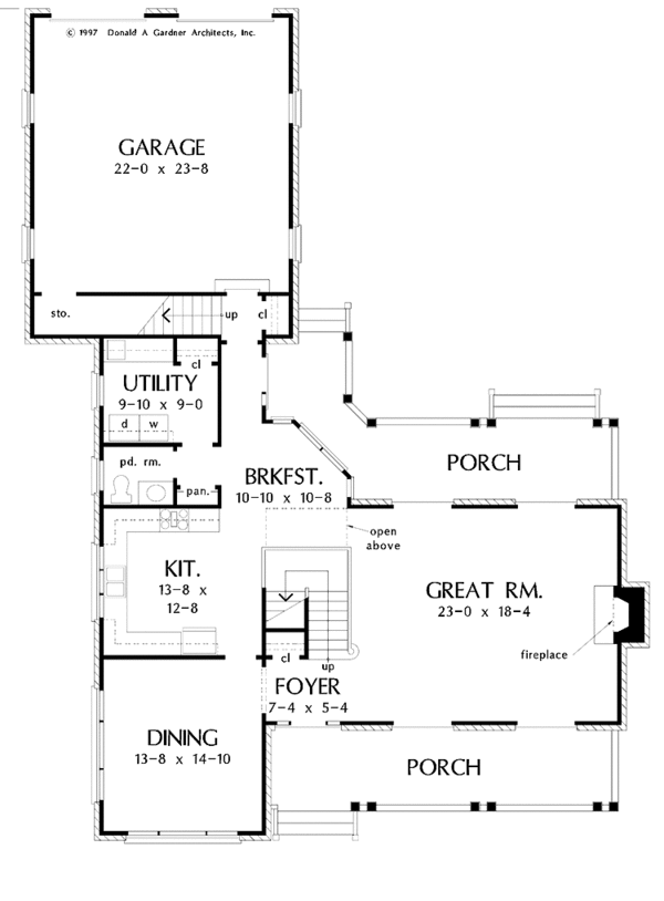 Dream House Plan - Country Floor Plan - Main Floor Plan #929-394