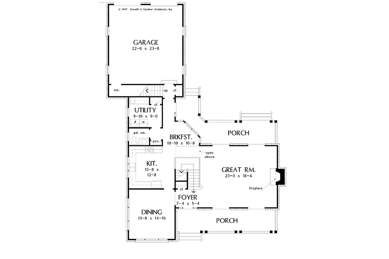 Home Plan - Floor Plan - Main Floor for Country House Plan #929-394 - 3 bed, 2.5 bath