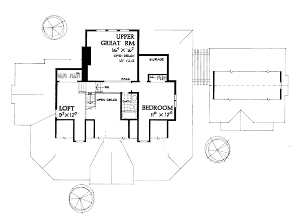 House Blueprint - Country Floor Plan - Upper Floor Plan #72-947
