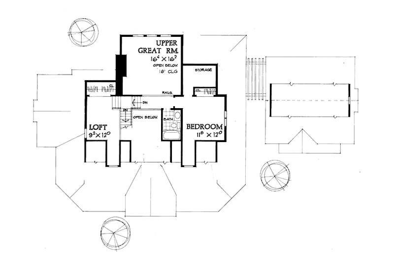 Architectural House Design - Floor Plan - Upper Floor for Country House Plan #72-947 - 3 bed, 2.5 bath