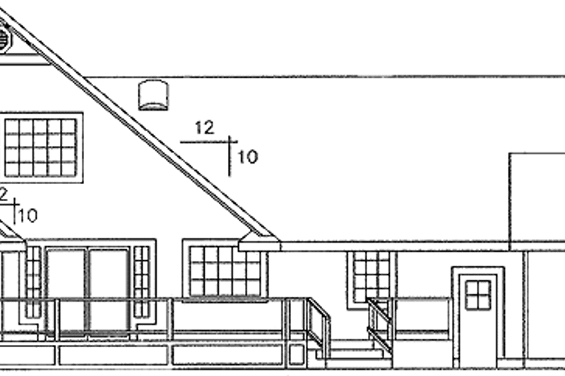 Dream House Plan - Exterior - Rear Elevation for Craftsman House Plan #60-1003 - 3 bed, 2.5 bath