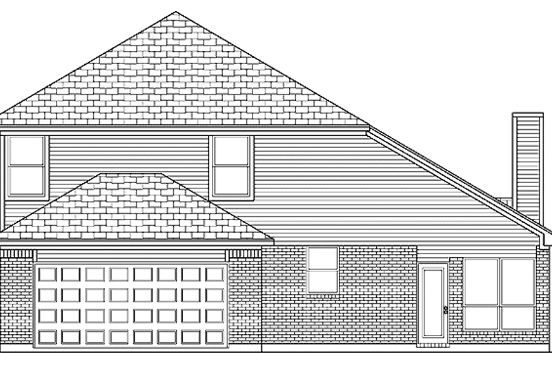 Home Plan - Exterior - Rear Elevation for Traditional House Plan #84-690 - 4 bed, 2.5 bath