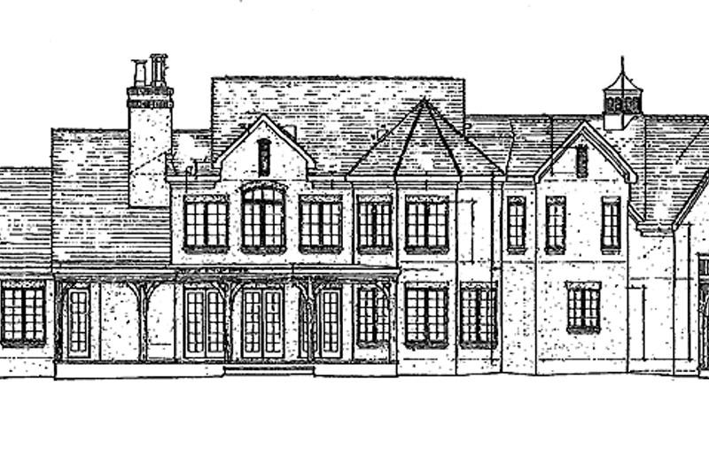 Home Plan - Exterior - Rear Elevation for Cottage House Plan #453-228 - 3 bed, 2.5 bath