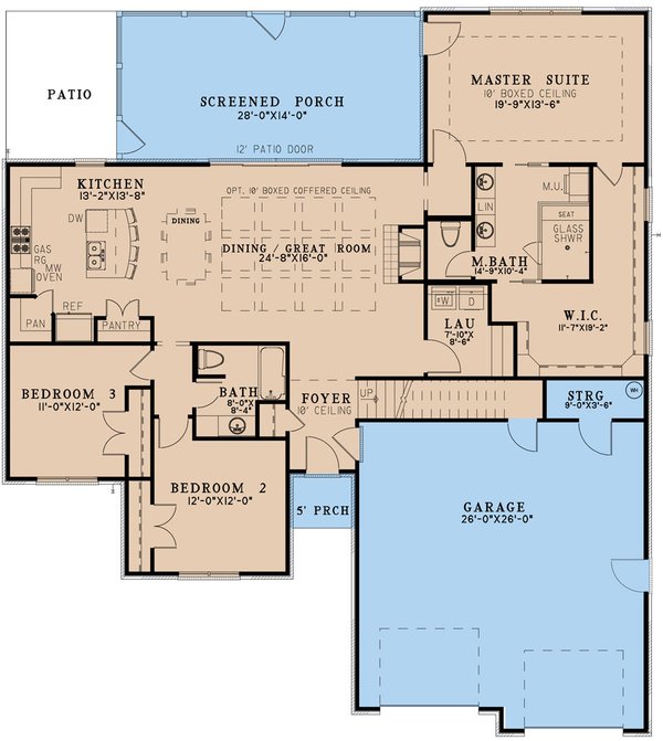 Traditional Floor Plan - Main Floor Plan #923-332