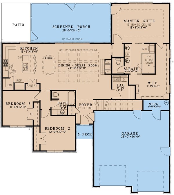 Home Plan - Traditional Floor Plan - Main Floor Plan #923-332