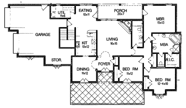 House Plan Design - Country Floor Plan - Main Floor Plan #15-363