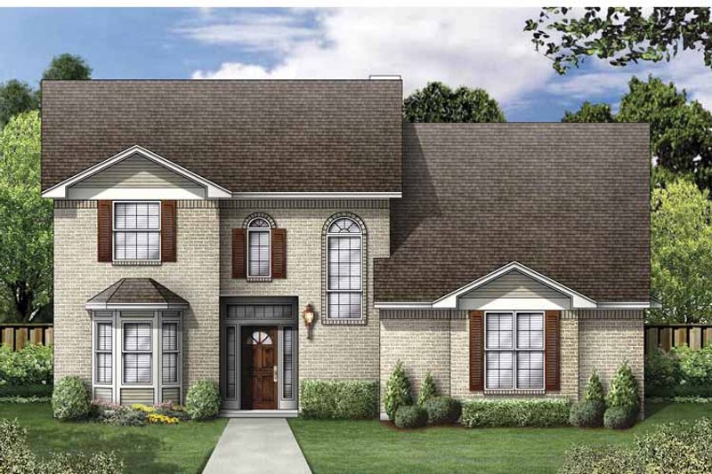 Home Plan - Exterior - Front Elevation 3 for Colonial House Plan #84-773 - 4 bed, 2.5 bath