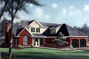 Cottage Exterior - Front Elevation Plan #15-202