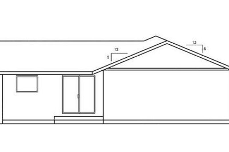 House Plan Design - Exterior - Rear Elevation for Ranch House Plan #60-559 - 3 bed, 2 bath