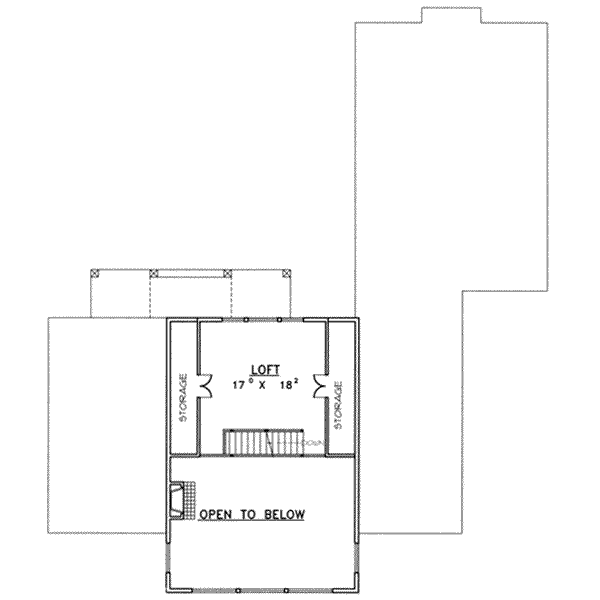 Modern Floor Plan - Upper Floor Plan #117-385