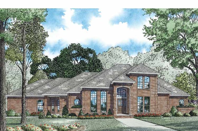 Dream House Plan - Exterior - Front Elevation 3 for Mediterranean House Plan #17-3170 - 4 bed, 3 bath