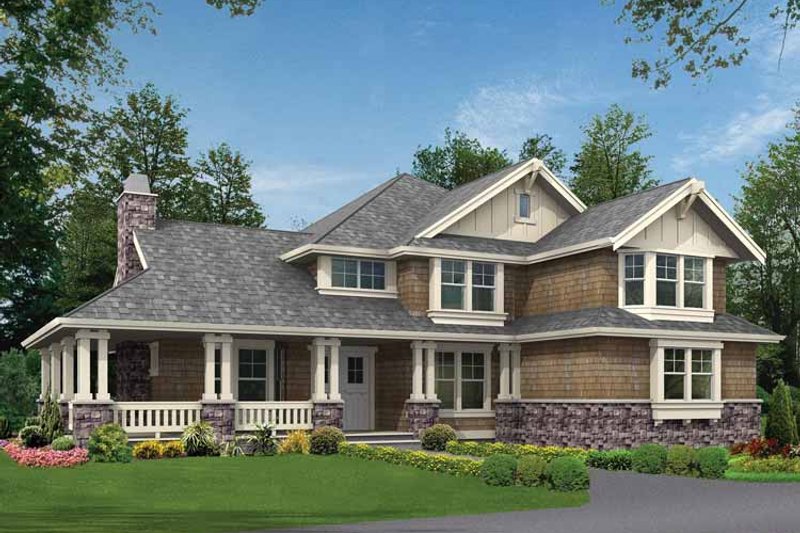 Home Plan - Exterior - Front Elevation 3 for Craftsman House Plan #132-237 - 4 bed, 3.5 bath
