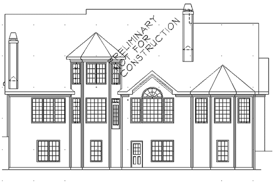 Exterior - Rear Elevation for Traditional House Plan #927-718 - 4 bed, 3.5 bath