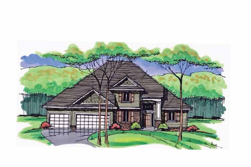 Dream House Plan - Exterior - Front Elevation 3 for Colonial House Plan #51-1036 - 4 bed, 2.5 bath