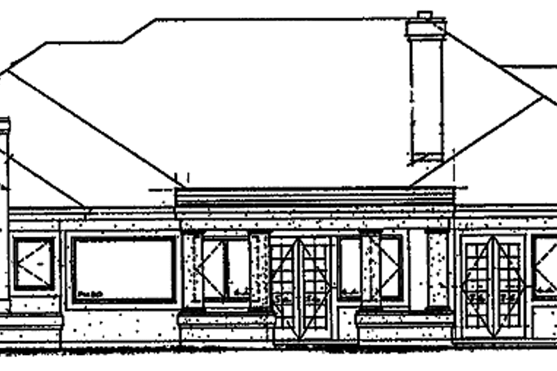 Architectural House Design - Exterior - Rear Elevation for Mediterranean House Plan #47-858 - 3 bed, 3.5 bath
