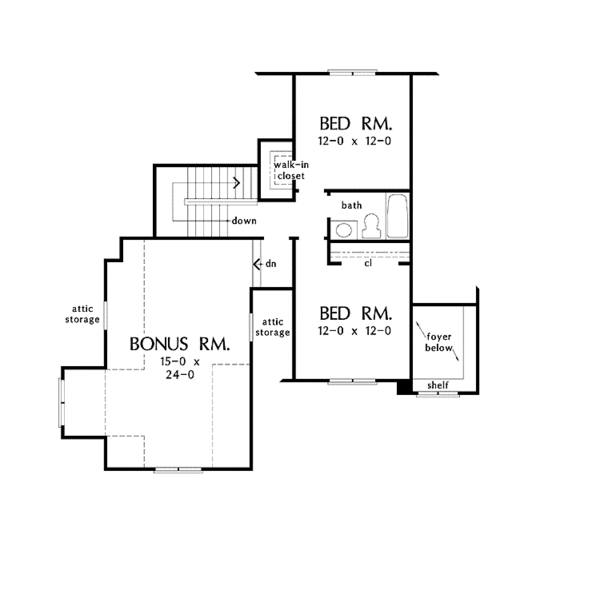 Architectural House Design - Craftsman Floor Plan - Upper Floor Plan #929-849