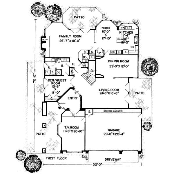 Traditional Floor Plan - Main Floor Plan #312-501